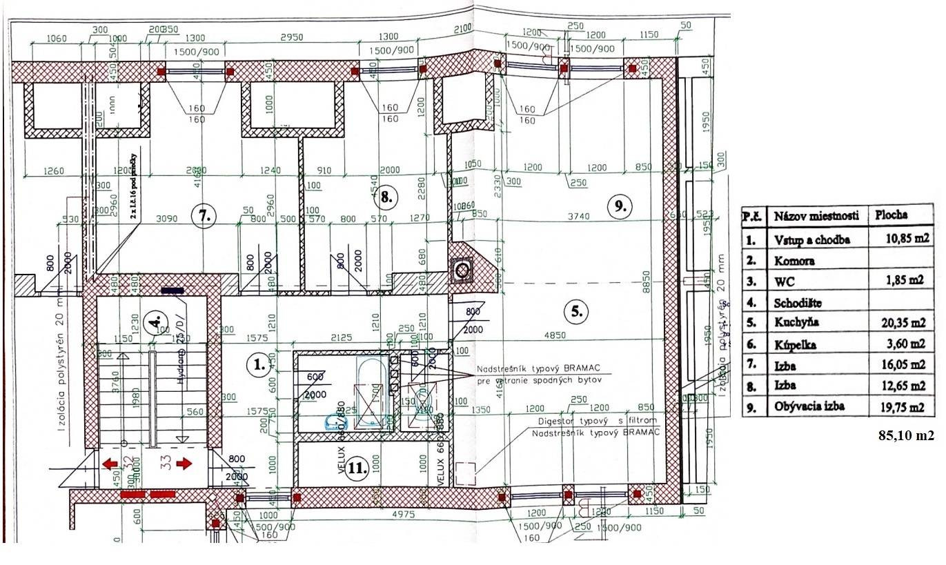 Rozostavaný 3+1 (85 m2) centrum Spišská Nová Ves