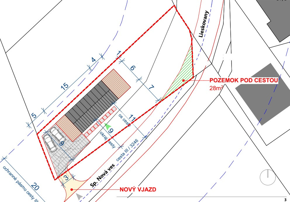 Pozemok na záhradu, potenciálne stavebný (374 m2) Lieskovany