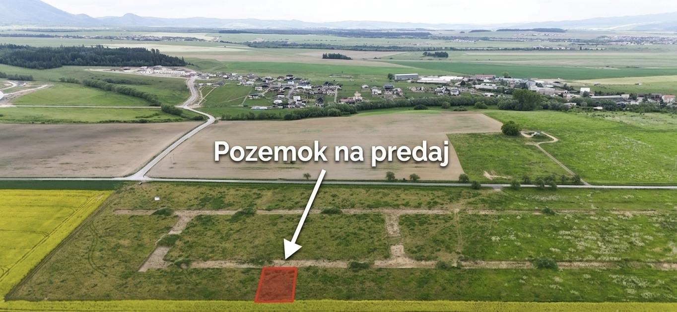 Na predaj ponúkame stavebný pozemok s vedľajším pozemkom !
