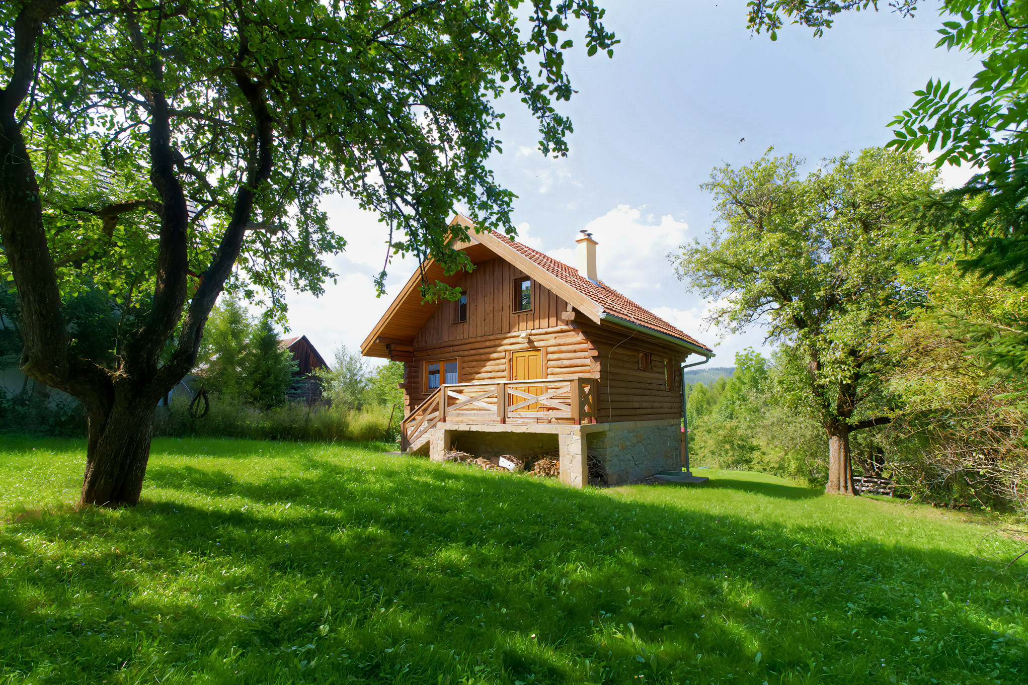Zrubová chata – novostavba (907 m²), Závada, Levočské vrchy