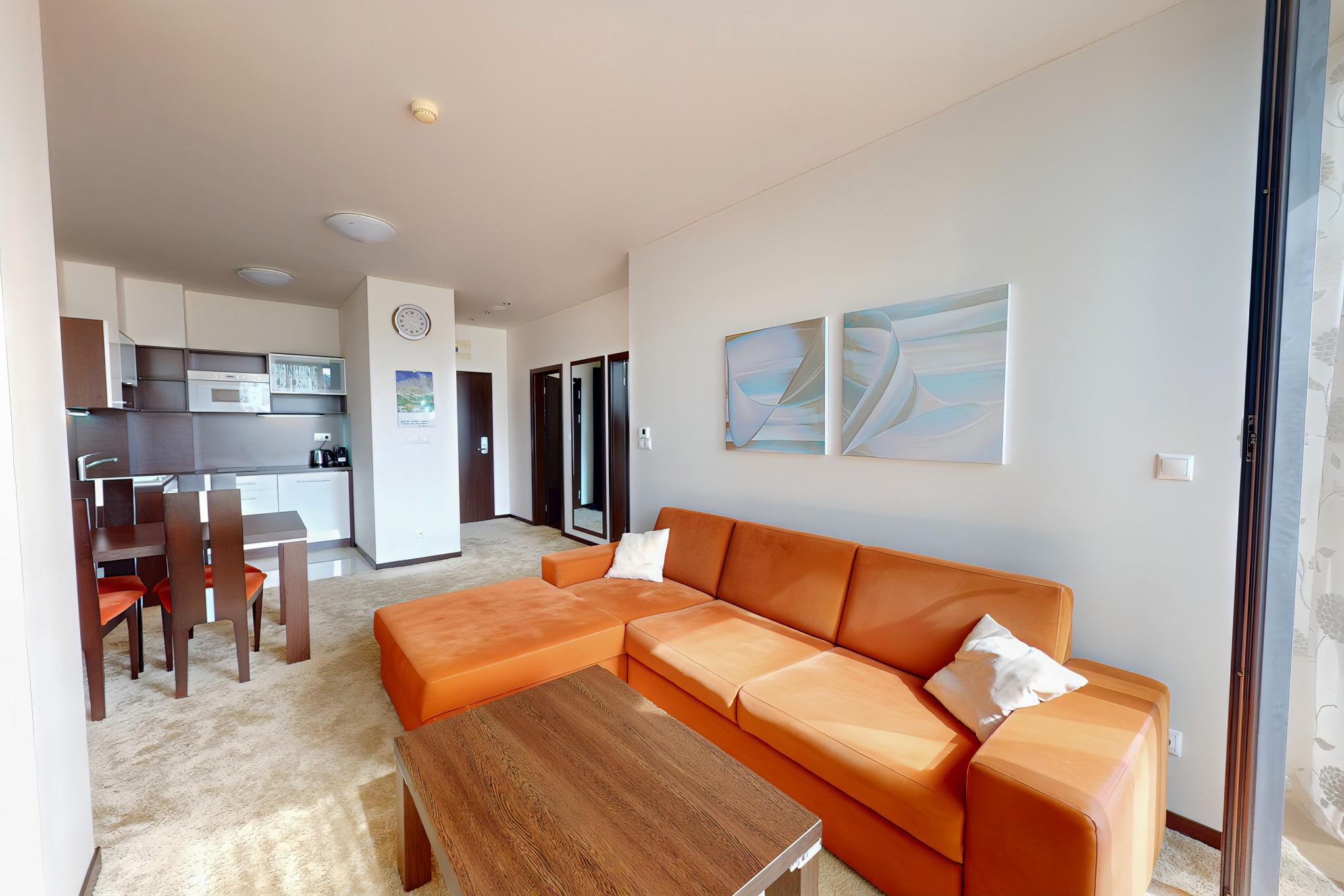 Apartmán 2-izb. (55 m²) s terasou a garážou, Hotel Panoráma Štrbské Pleso