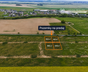 Predaj 4 stavebných pozemkov v Mlynici - ZVÝHODNENÁ CENA !