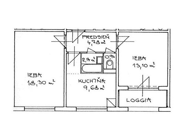 Byt 2+1 (52 m2) s loggiou, ul. Banícka Spišská Nová Ves