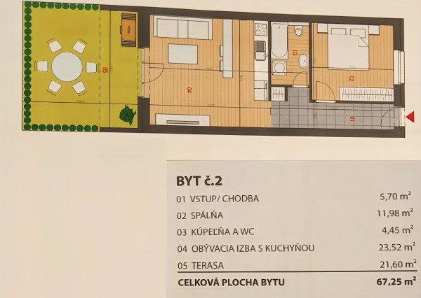 Byt NOVOSTAVBA 2+1 (70 m2) terasa, státie Sp. Nová Ves