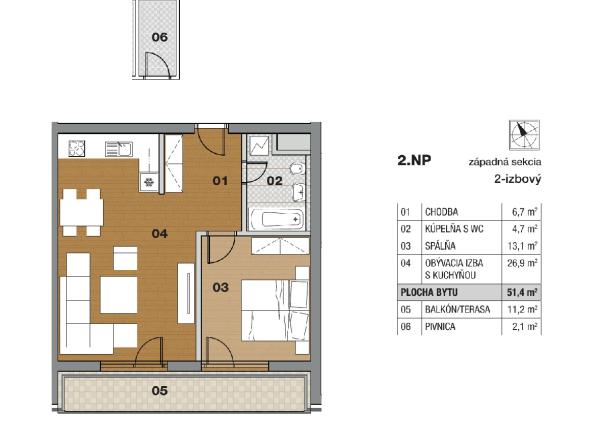 PRENÁJOM! 2-izbový byt (65 m2) s loggiou Zelené údolie Spišská Nová Ves