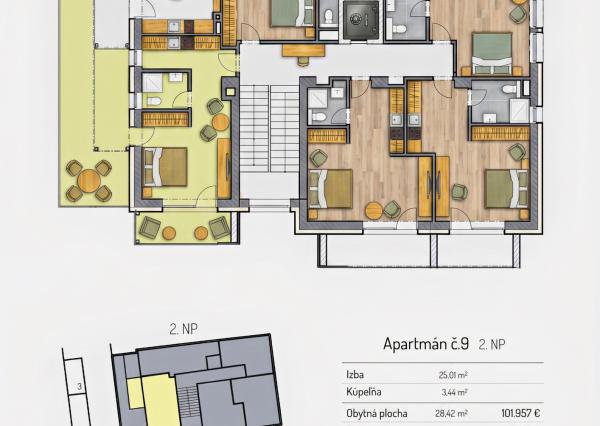 Apartmány Turiec — štúdiá v centre Turčianskych Teplíc