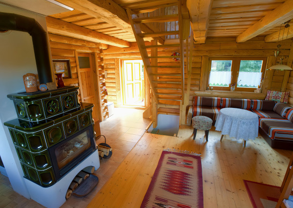 Zrubová chata – novostavba (907 m²), Závada, Levočské vrchy