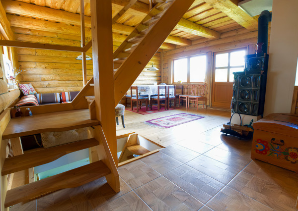 Zrubová chata – novostavba (907 m²), Závada, Levočské vrchy
