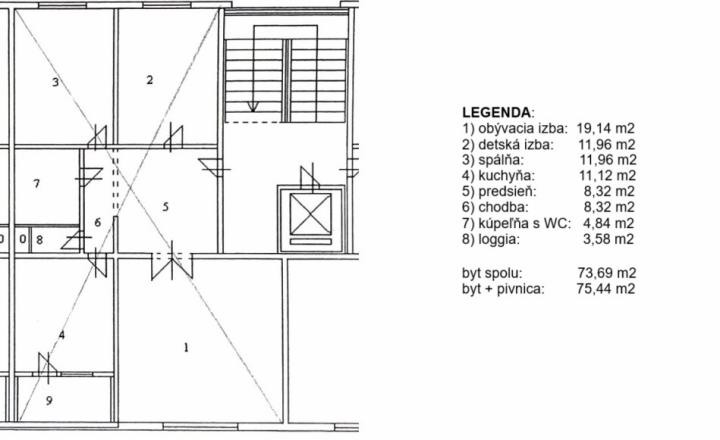 VEĽKÝ BYT 3+1 (75 m2) loggia, sídl. Západ Levoča - fotografia 21