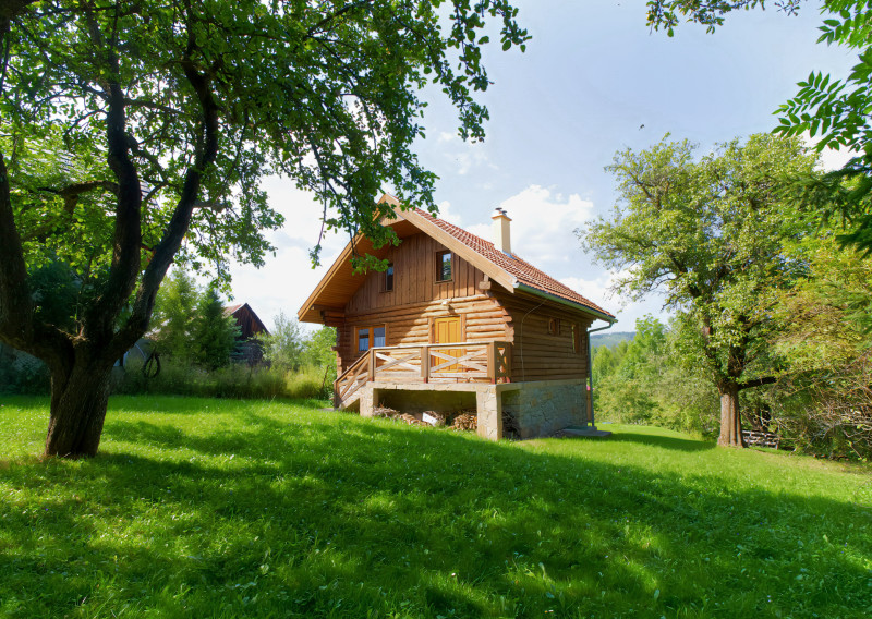 Zrubová chata – novostavba (907 m²), Závada, Levočské vrchy